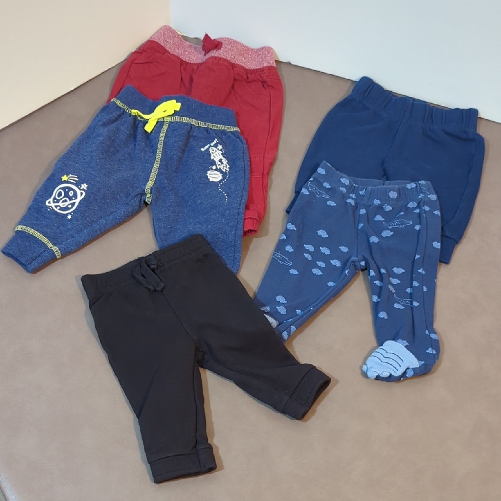 Cat & Jack Pants Infant 0-3 months bottoms lot of 5